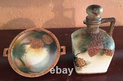 Gorgeous & Large 12 1/2 by 6 Limoges Vase Birds & Gold Marked B & Co France