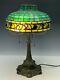 Gorham Antique Signed Stained Glass Lamp Bronze Art Nouveau Base Early 20th C