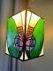 Green And Pink Art Nouveau Tiffany Style Square Lantern Lamp Light Shade Fitting
