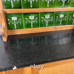 Green Art Nouveau Vanity Washstand Sideboard