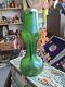 Green Bohemian Loetz-like Green Glass Vase