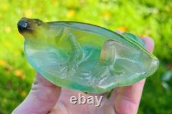 Green Lizard Daum Paperweight Cameo Glass Art Nouveau Glass Paste