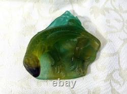 Green Lizard Daum Paperweight Cameo Glass Art Nouveau Glass Paste