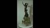 Green Onyx French Art Nouveau Clock Statue Bruchon