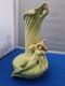 Green Vintage Art Deco/art Nouveau Vase With Maiden