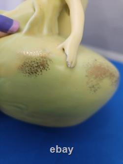 Green Vintage Art Deco/art Nouveau Vase With Maiden