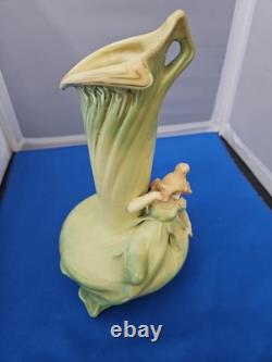 Green Vintage Art Deco/art Nouveau Vase With Maiden