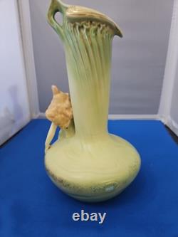 Green Vintage Art Deco/art Nouveau Vase With Maiden