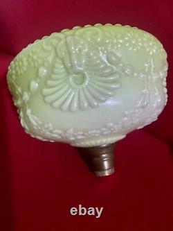 Green antique opaline green art nouveau oil lamp font