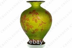 Green art nouveau vase by saint-louis. Green art nouveau vase by st. Louis