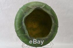 Grueby Faience Pottery Bowl 1900's Organic Form Green Bowl Artist Signed ER #428