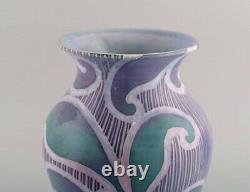 Gunnar Wennerberg for Gustafsberg. Antique unique Art Nouveau vase. 1902