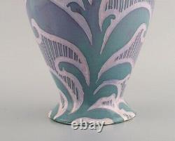 Gunnar Wennerberg for Gustafsberg. Antique unique Art Nouveau vase. 1902
