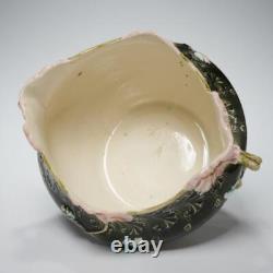 Gustave De Bruyn French Art Nouveau Pink Green Planter Flower Pot Jardiniere 10