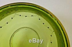 HUGE Bohemian Loetz Green Iridescent DEK I/439 Art Nouveau Glass Bowl Vase