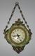 Hector Guimard Designed Green Ceramic Gilt Metal Vintage Art Nouveau Wall Clock