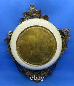 Hector Guimard designed green ceramic gilt metal vintage Art Nouveau wall clock