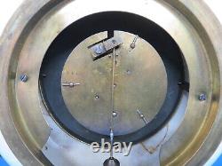 Hector Guimard designed green ceramic gilt metal vintage Art Nouveau wall clock