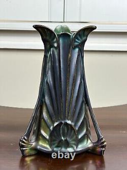 Heliosine Ware Austrian Iridescent Art Nouveau Art Pottery Vase