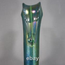 Igor Muller 14 Tall Art Glass Vase Hand Blown Iridescent Czech Art Nouveau