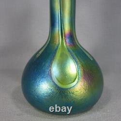 Igor Muller 14 Tall Art Glass Vase Hand Blown Iridescent Czech Art Nouveau