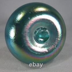 Igor Muller 14 Tall Art Glass Vase Hand Blown Iridescent Czech Art Nouveau