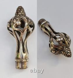 JUGENDSTIL / ART NOUVEAU WMF GREEN CRYSTAL LIQUEUR JUG withSILVER PLATE MOUNT