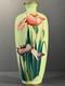 Japanese Meiji Cloisonne Vase Iris Art Nouveau Pistachio Green 7