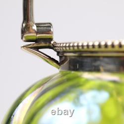 John Walsh Glass Tea Caddy Stourbridge Iridescent Jugenstil Loetz Kralik c1900s