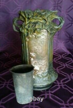 Jules Jouant French Art Nouveau Antique Bronze Vase, 1890, FoundryE Paris RARE