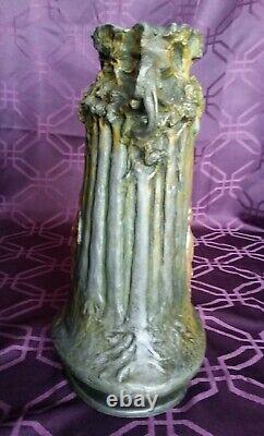 Jules Jouant French Art Nouveau Antique Bronze Vase, 1890, FoundryE Paris RARE