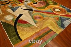 Kandinsky Tapestry 2.5ftx4ft Composition Green Wall Hanging Carpet Art Silk