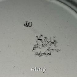 Keller & Guerin K & G Antique French Majolica Kingfisher Plate 1900 Art Nouveau