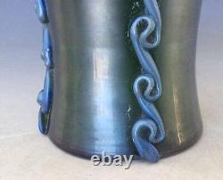 Kralik Art Nouveau Green Iridescent Glass Vase circa 1900 RIGAREE