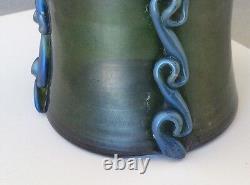 Kralik Art Nouveau Green Iridescent Glass Vase circa 1900 RIGAREE