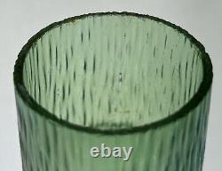 Kralik Sohn Glass Vase Green Martele Textured Iridescent Art Nouveau Bohemian