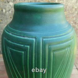 LARGE 12 American Green Matt ARTS & CRAFTS Studio Pottery ROOKWOOD Vase 1905