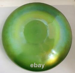 LARGE Arts & Crafts Loetz/ Rindskopf iridescent green large Lily Pad bowl