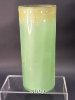 LEGRAS VASE ART NOUVEAU ÉMAILLÉ MONTJOYE LEGRAS ART GLASS Green Floral