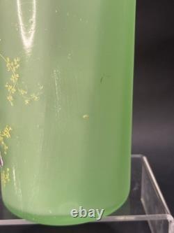 LEGRAS VASE ART NOUVEAU ÉMAILLÉ MONTJOYE LEGRAS ART GLASS Green Floral