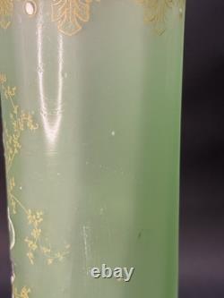 LEGRAS VASE ART NOUVEAU ÉMAILLÉ MONTJOYE LEGRAS ART GLASS Green Floral