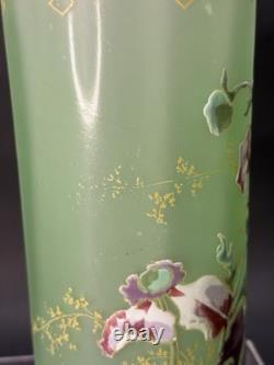 LEGRAS VASE ART NOUVEAU ÉMAILLÉ MONTJOYE LEGRAS ART GLASS Green Floral