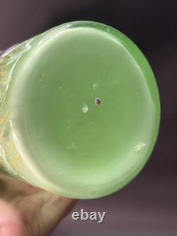 LEGRAS VASE ART NOUVEAU ÉMAILLÉ MONTJOYE LEGRAS ART GLASS Green Floral