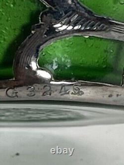 LOETZ ART NOUVEAU GLASS 4.5 VASE WITH SILVER OVERLAY 999/1000 Fine Vtg 1905