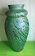Loetz Austria Bohemian Art Nouveau Glass Vase Green Mimosa 14.5 Craquele