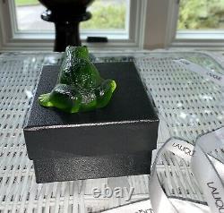 Lalique Green Jumping Frog With BoxExcellent Condition