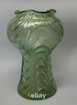 Large 10 LOETZ OCEANIK Art Nouveau Bohemian Glass Vase c. 1904 MINT