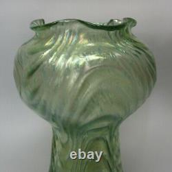 Large 10 LOETZ OCEANIK Art Nouveau Bohemian Glass Vase c. 1904 MINT