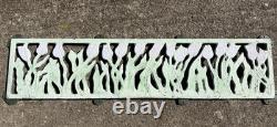 Large Antique Art Nouveau Cast Iron Vent Grille 43 Tulip Floral Air Brick Wall