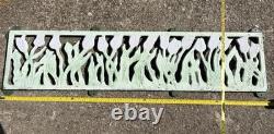 Large Antique Art Nouveau Cast Iron Vent Grille 43 Tulip Floral Air Brick Wall